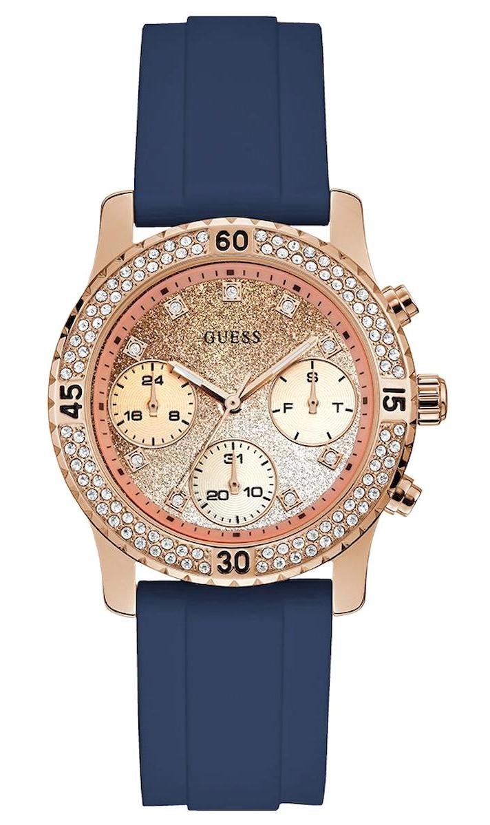 Guess GUW1098L6 36 mm Lacivert Deri Kordon Analog Kadın Kol Saati