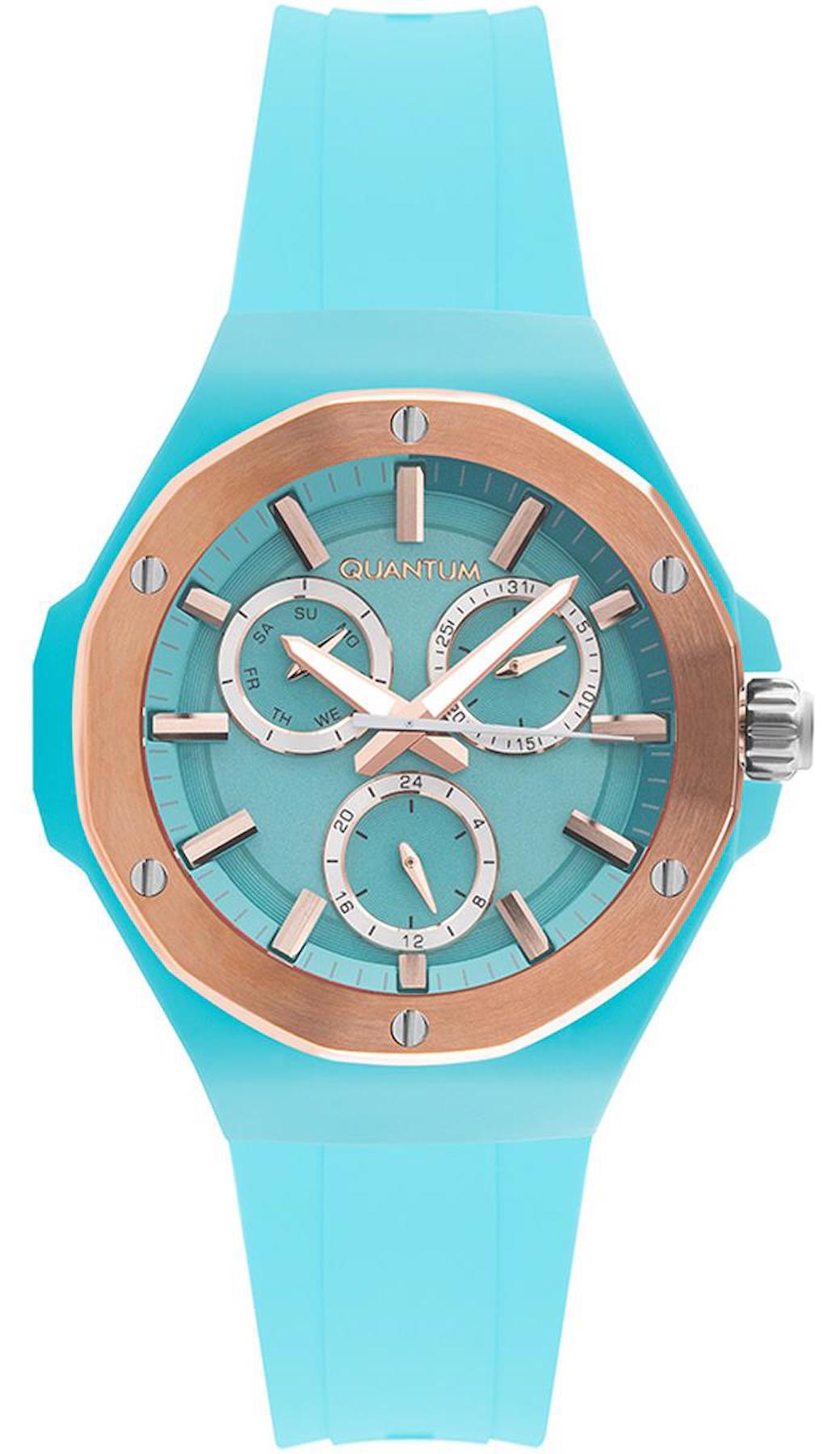 Quantum IML1106.407 Takvimli 41 mm Mavi Silikon Kordon Analog Kadın Kol Saati