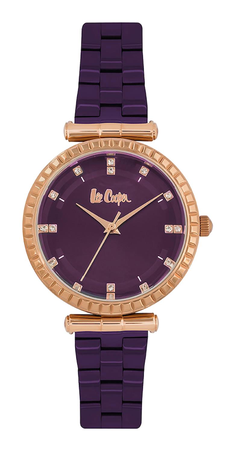 Lee Cooper LC06699.480 40 mm Mor Plastik Kordon Analog Kadın Kol Saati