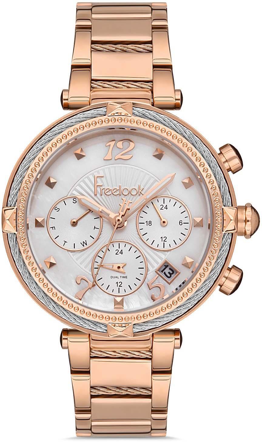 Freelook FL.1.10276.2 Takvimli 37 mm Rose Gold Çelik Kordon Analog Kadın Kol Saati