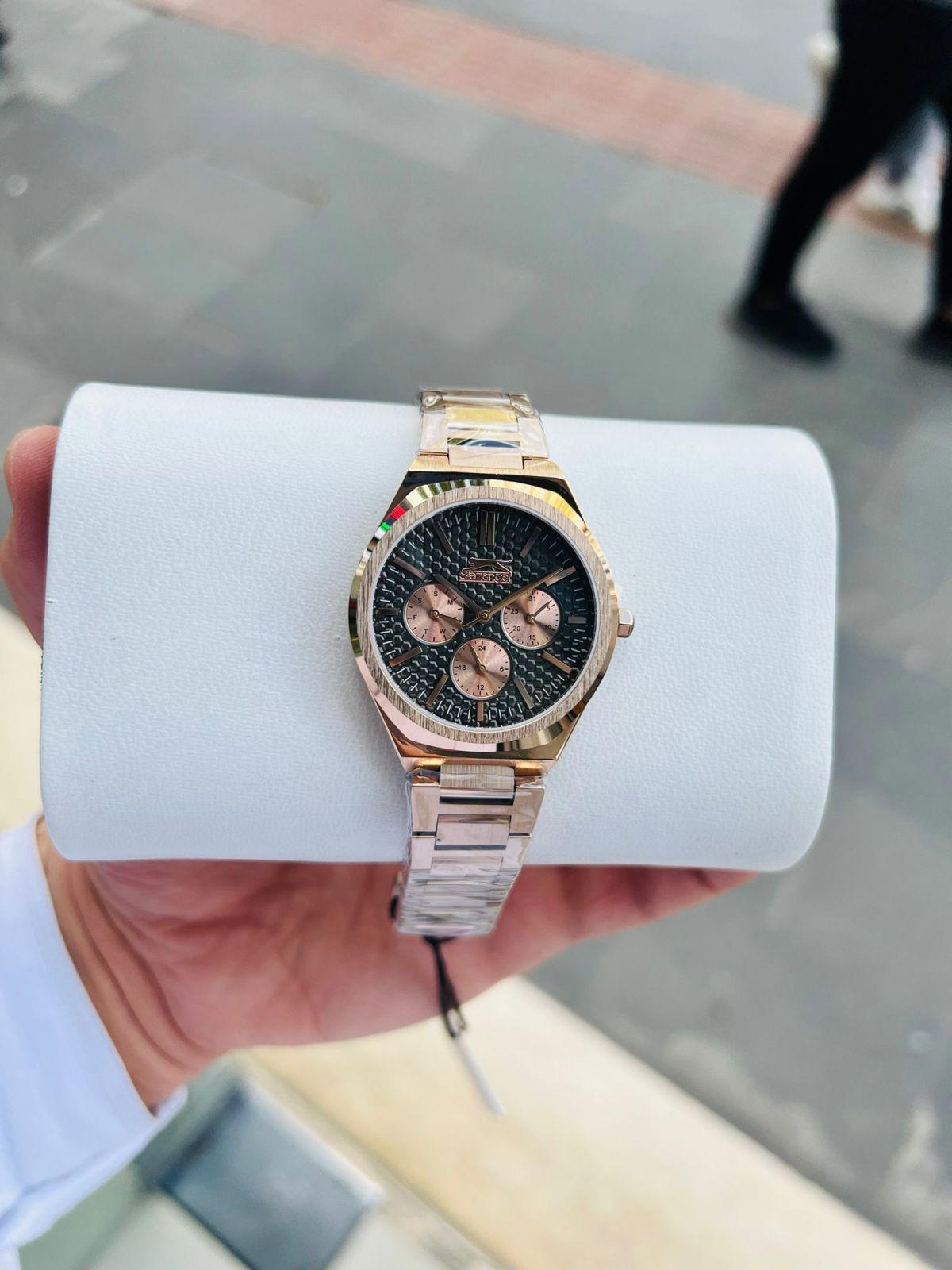 Slazenger SL.09.2138.4.04 Takvimli 36 mm Rose Gold Çelik Kordon Analog Kadın Kol Saati