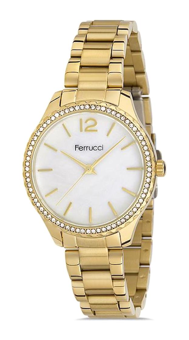 Ferrucci FFQ111614.A54 35 mm Altın Metal Kordon Analog Kadın Kol Saati