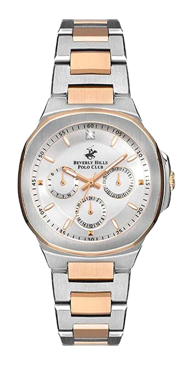 Beverly Hills Polo Club BP3275X.530 38 mm Gri-Rose Gold Çelik Kordon Analog Kadın Kol Saati
