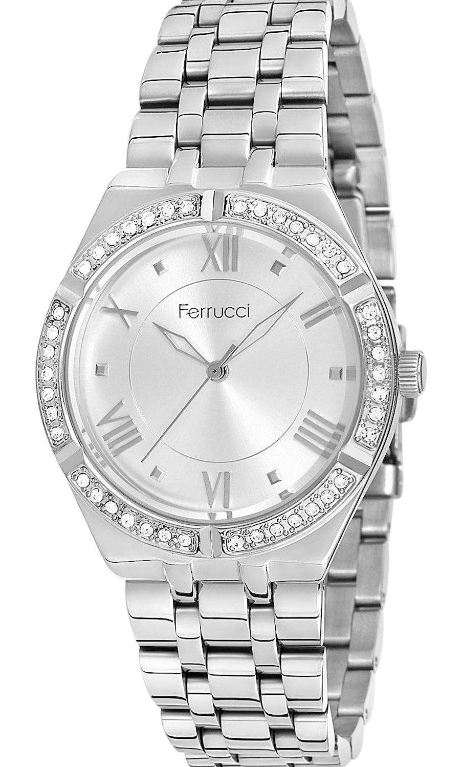 Ferrucci FC.13769M.03 36 mm Gri Çelik Kordon Analog Kadın Kol Saati