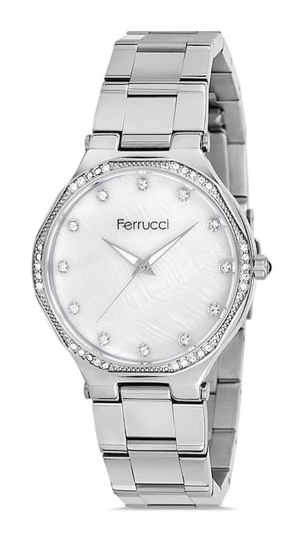 Ferrucci FFQ111614.A17 35 mm Gri Metal Kordon Analog Kadın Kol Saati