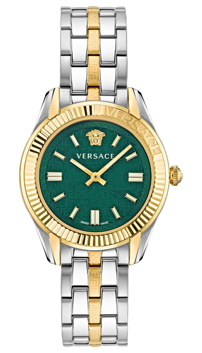 Versace VRSCVE6C00423 35 mm Altın-Gri Çelik Kordon Analog Kadın Kol Saati