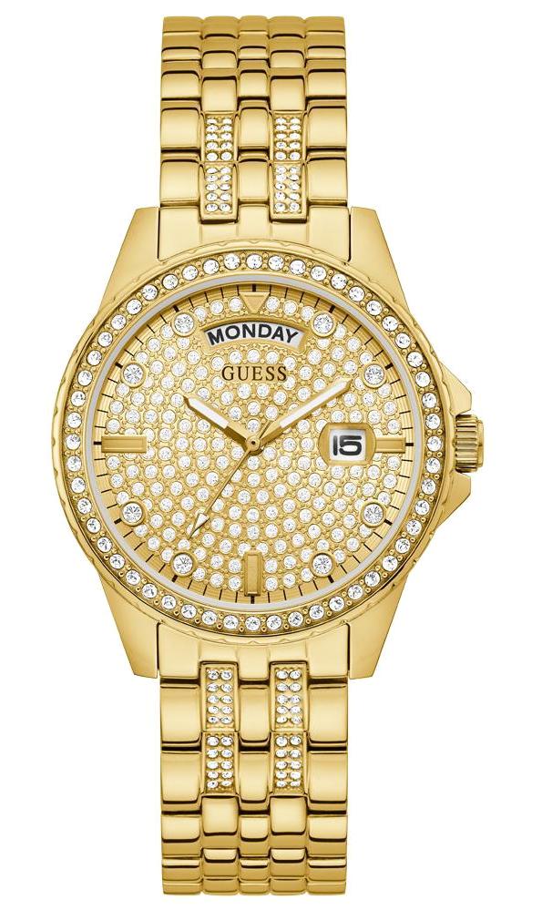 Guess GUGW0254L2 Takvimli 38 mm Altın Çelik Kordon Analog Kadın Kol Saati