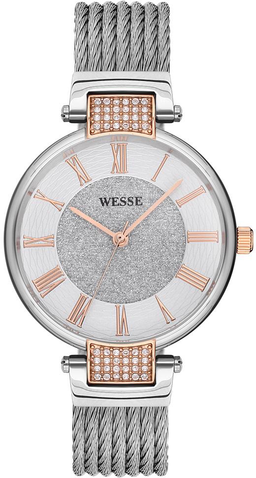 Wesse WWL302302 34 mm Gri Çelik Kordon Analog Kadın Kol Saati