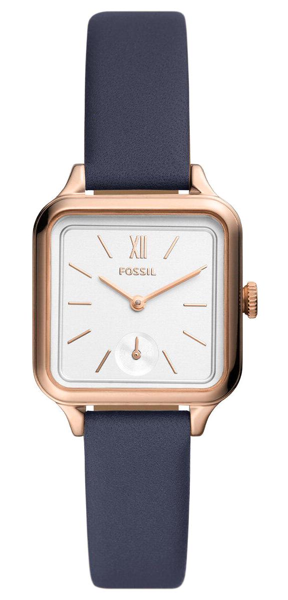 Fossil FBQ3910 26 mm Lacivert Deri Kordon Analog Kadın Kol Saati