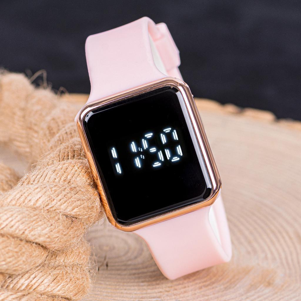 Pinkoli ST-304002 Takvimli 36 mm Pembe Silikon Kordon Dijital Kadın Kol Saati