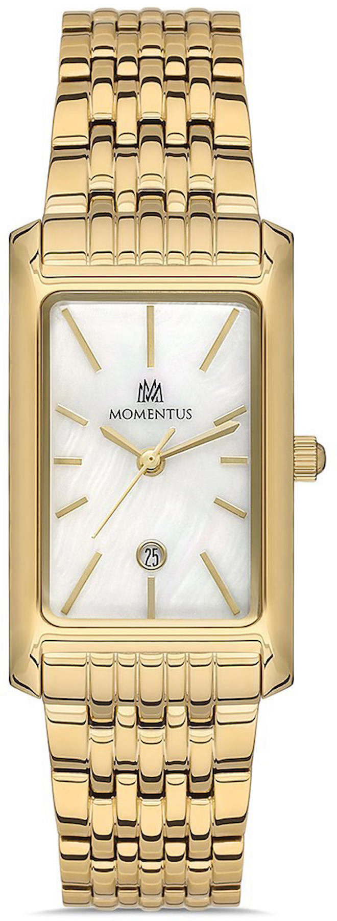 Momentus CS370G-02SG Takvimli 21-35.5 mm Altın Çelik Kordon Analog Kadın Kol Saati