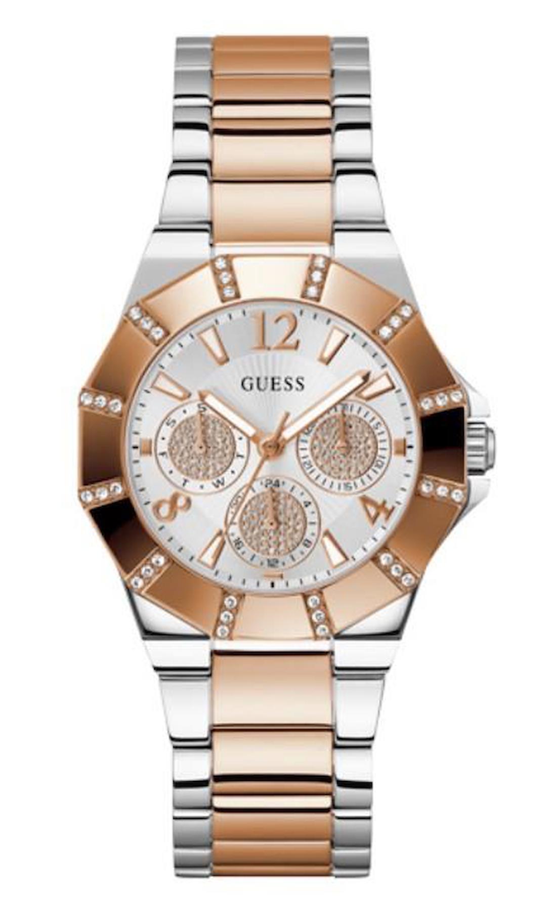 Guess GUGW0616L3 Takvimli 36 mm Gri-Rose Gold Çelik Kordon Analog Unisex Kol Saati