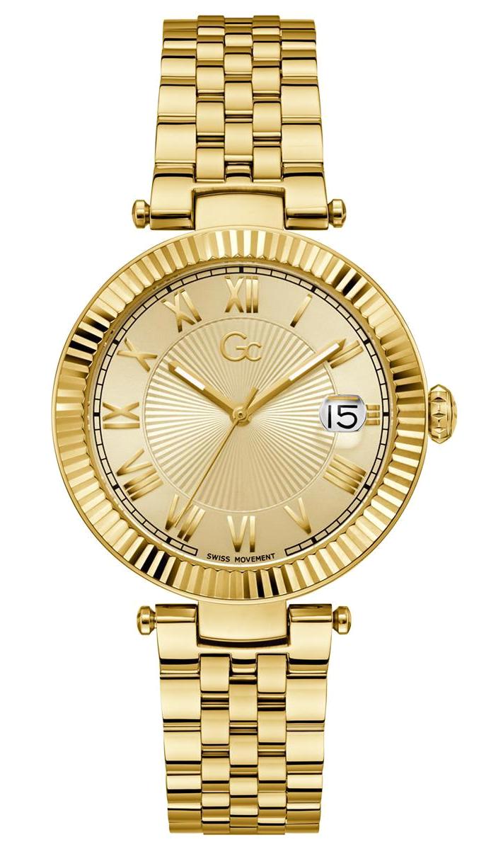 Guess GCZ36002L6MF Takvimli 38 mm Altın Çelik Kordon Analog Kadın Kol Saati