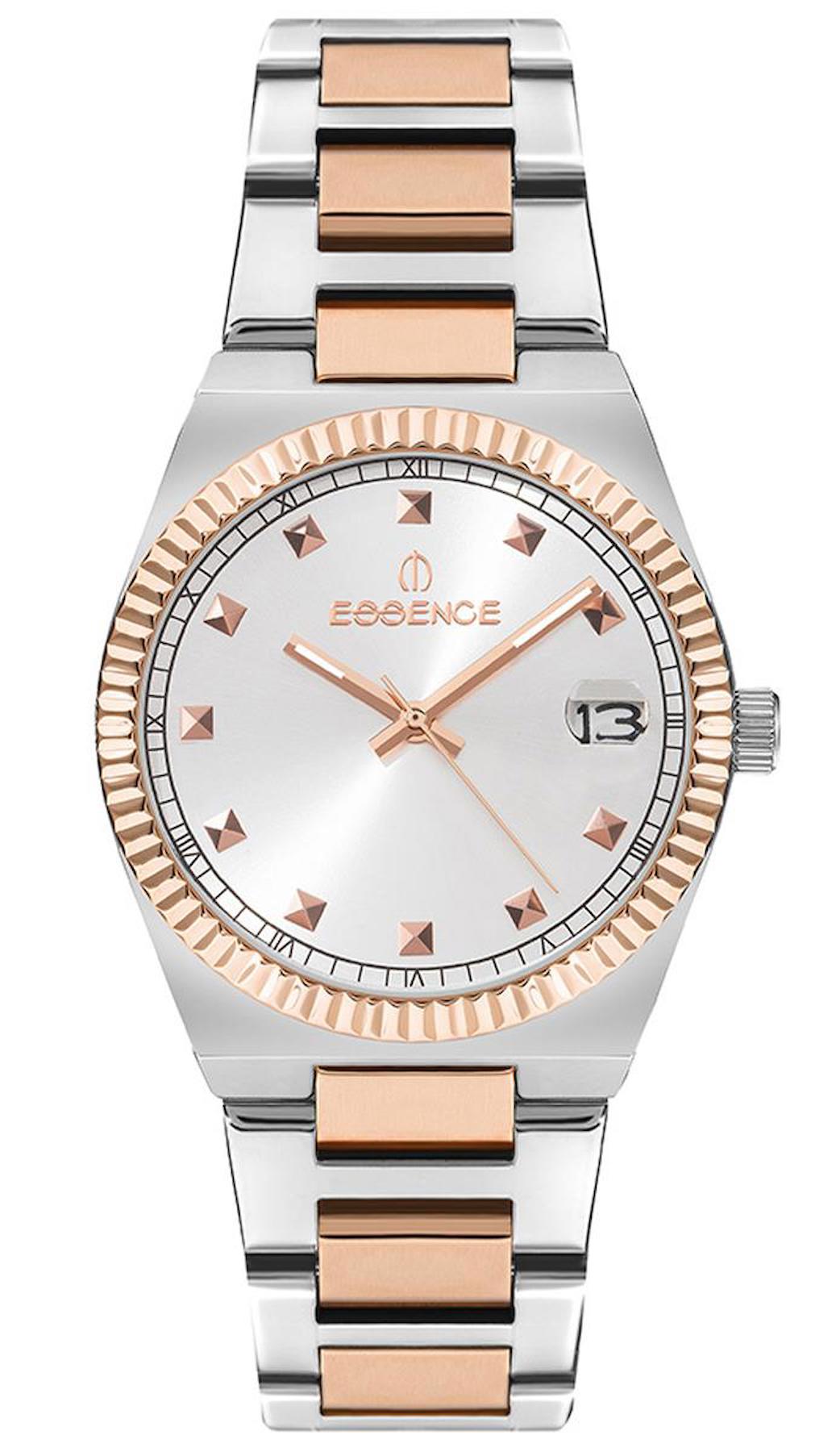 Essence ES6802FE.530 37 mm Gri-Rose Gold Çelik Kordon Analog Kadın Kol Saati
