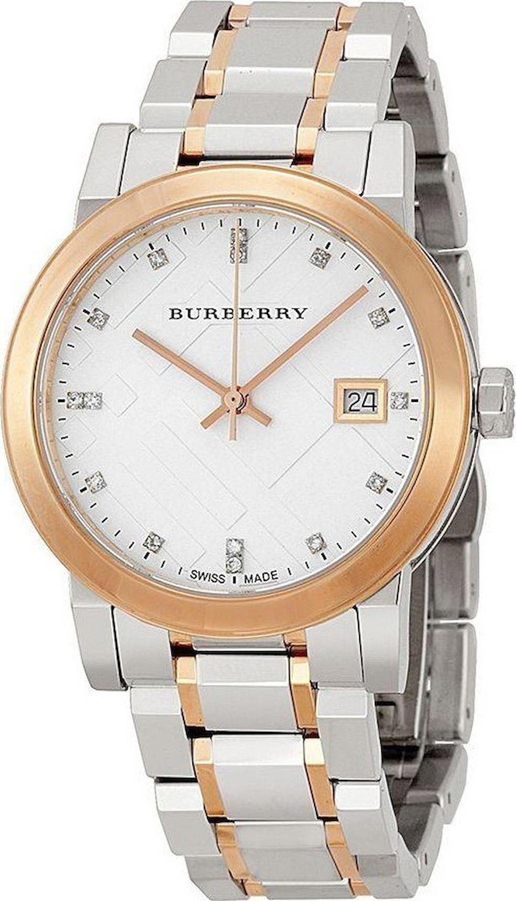 Burberry BU9127 Takvimli 36 mm Gri Çelik Kordon Analog Kadın Kol Saati