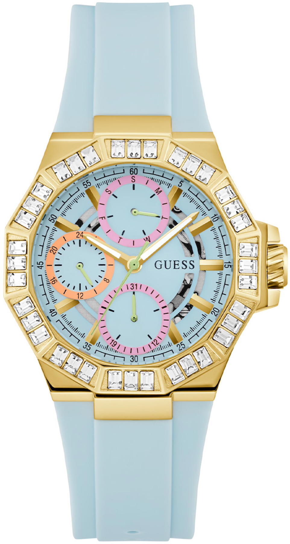 Guess GUGW0695L1 39 mm Mavi Silikon Kordon Analog Kadın Kol Saati