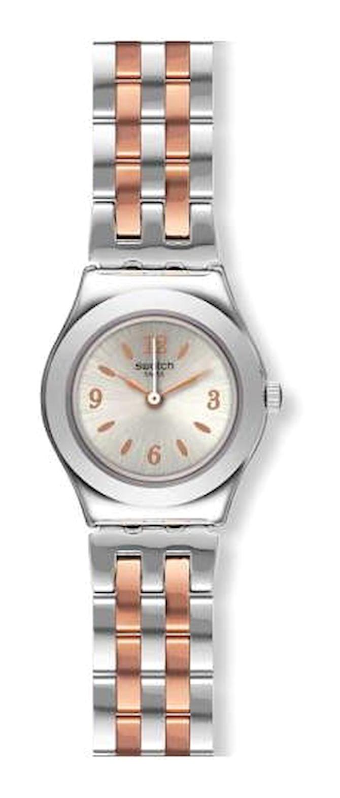 Swatch YSS308G 20-25 mm Gri-Rose Gold Çelik Kordon Analog Kadın Kol Saati