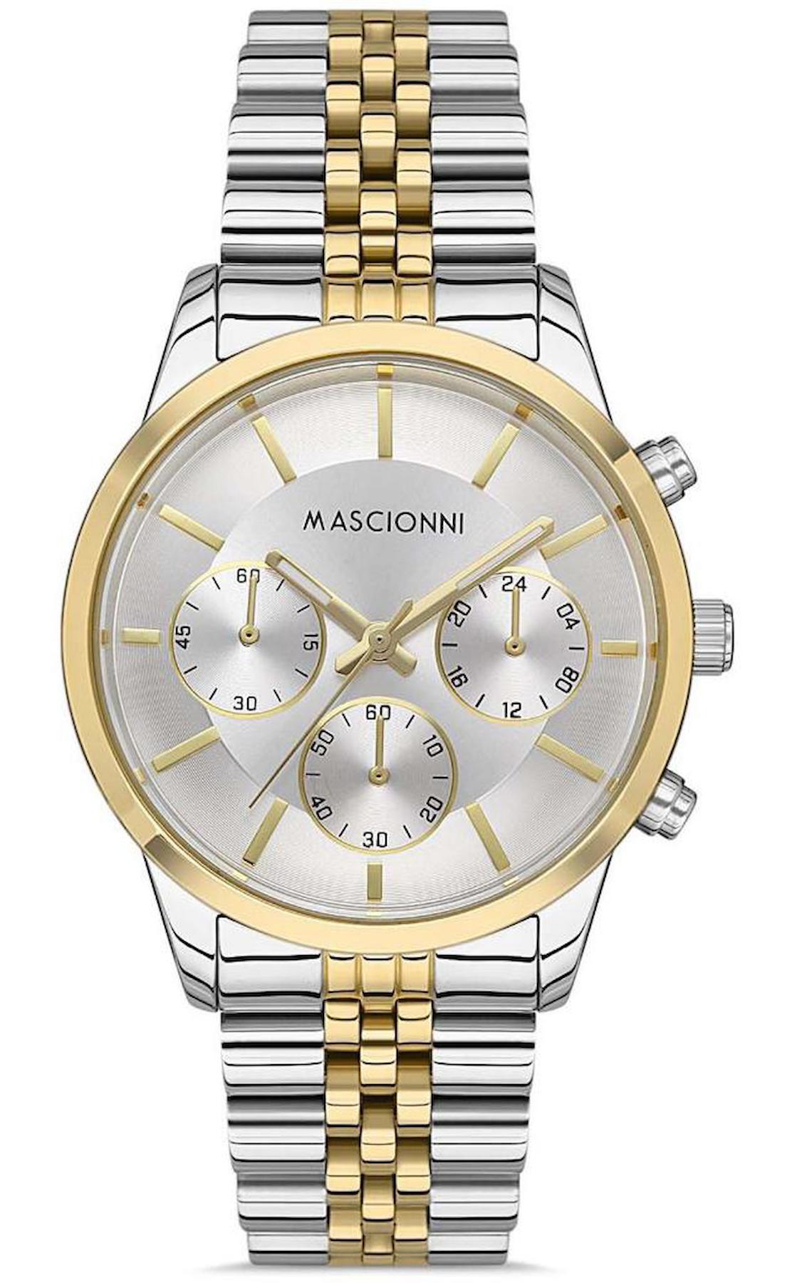 Mascionni M.1.1184.03 Takvimli 36 mm Gri Metal Kordon Analog Kadın Kol Saati