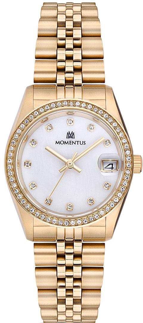 Momentus SW131G-02SG Takvimli 31 mm Altın Çelik Kordon Analog Kadın Kol Saati