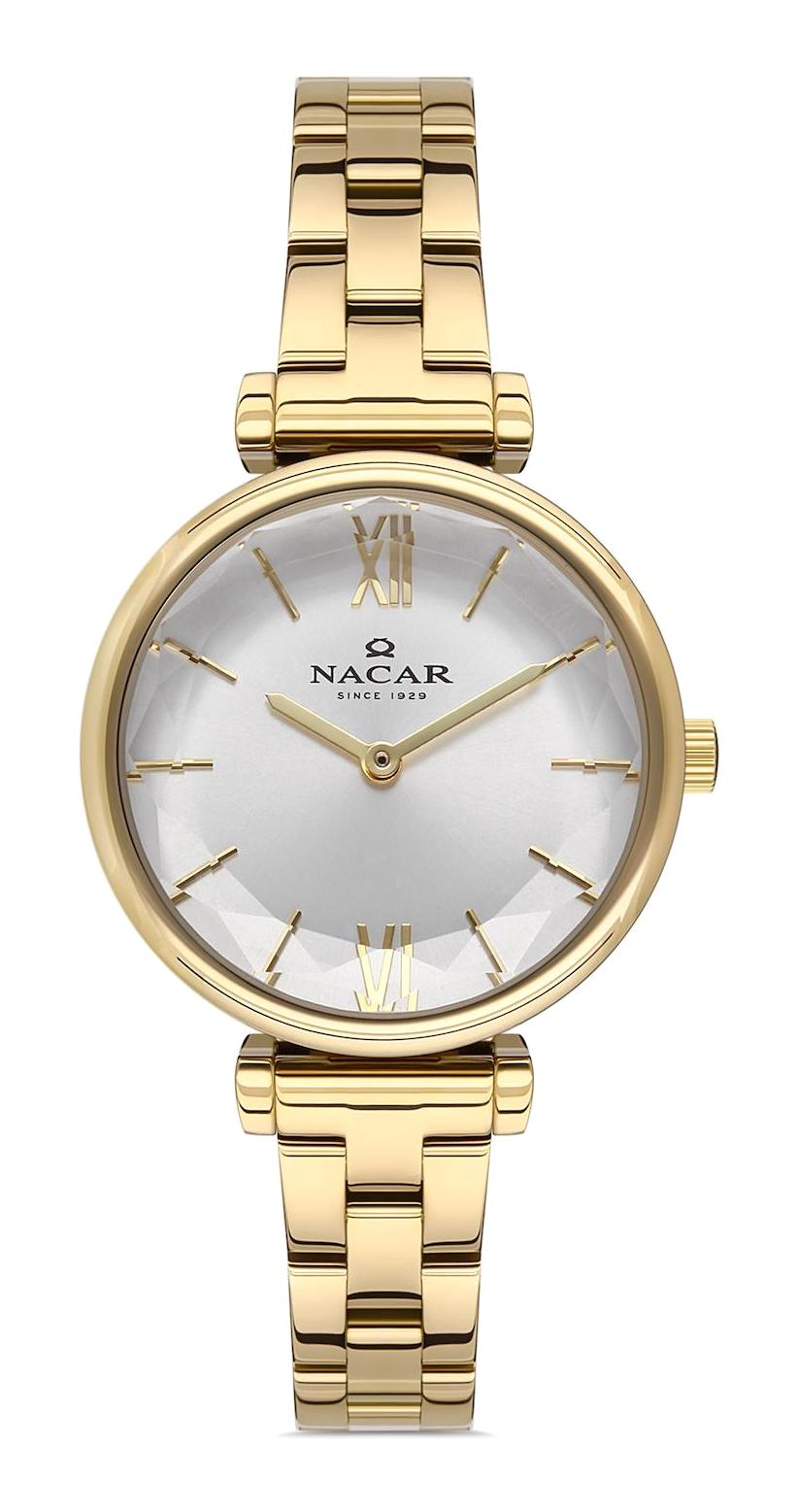 Nacar NC34-3921125-DSM 32 mm Altın Çelik Kordon Analog Kadın Kol Saati
