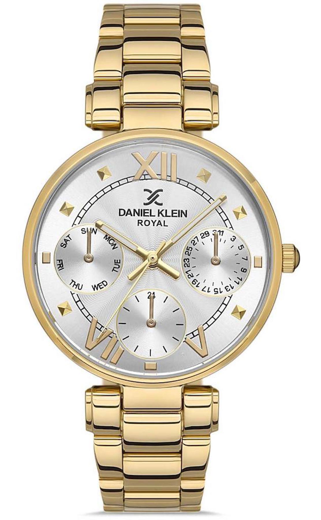 Daniel Klein DKE.1.10252.3 Takvimli 32 mm Altın Metal Kordon Analog Kadın Kol Saati