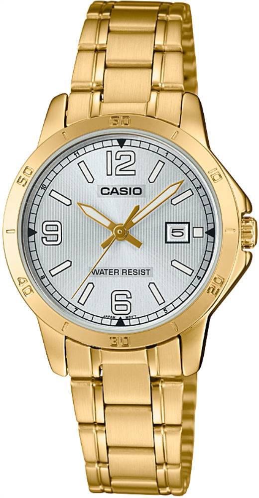 Casio LTP-V004G-7B2UDF Takvimli 30 mm Altın Çelik Kordon Analog Kadın Kol Saati
