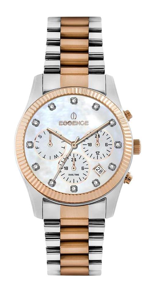 Essence ES6573FE.530 Takvimli 42 mm Gri-Rose Gold Çelik Kordon Analog Kadın Kol Saati