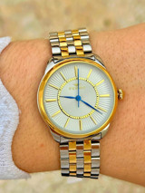 Ferro FR.FT.1.123 35 mm Altın-Gri Çelik Kordon Analog Kadın Kol Saati