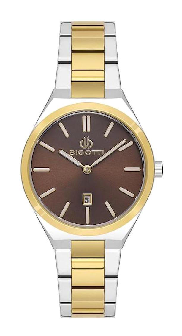 Bigotti BG.1.10537-4 36 mm Altın-Gri Çelik Kordon Analog Kadın Kol Saati
