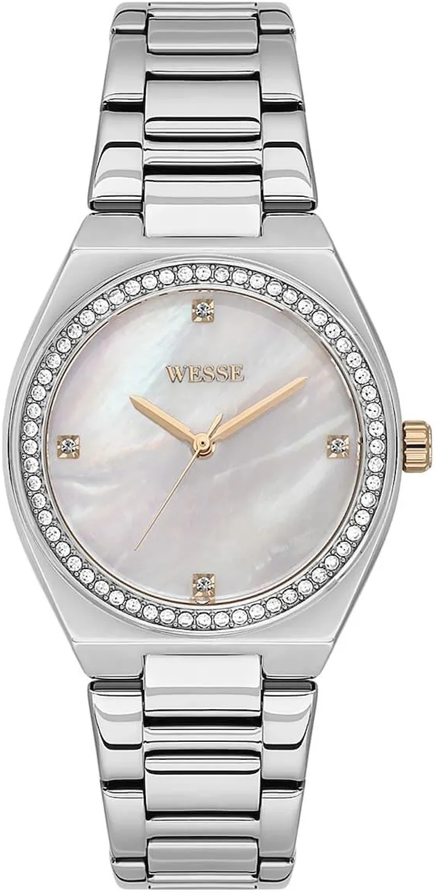 Wesse WWL112001 34 mm Gri Çelik Kordon Analog Kadın Kol Saati