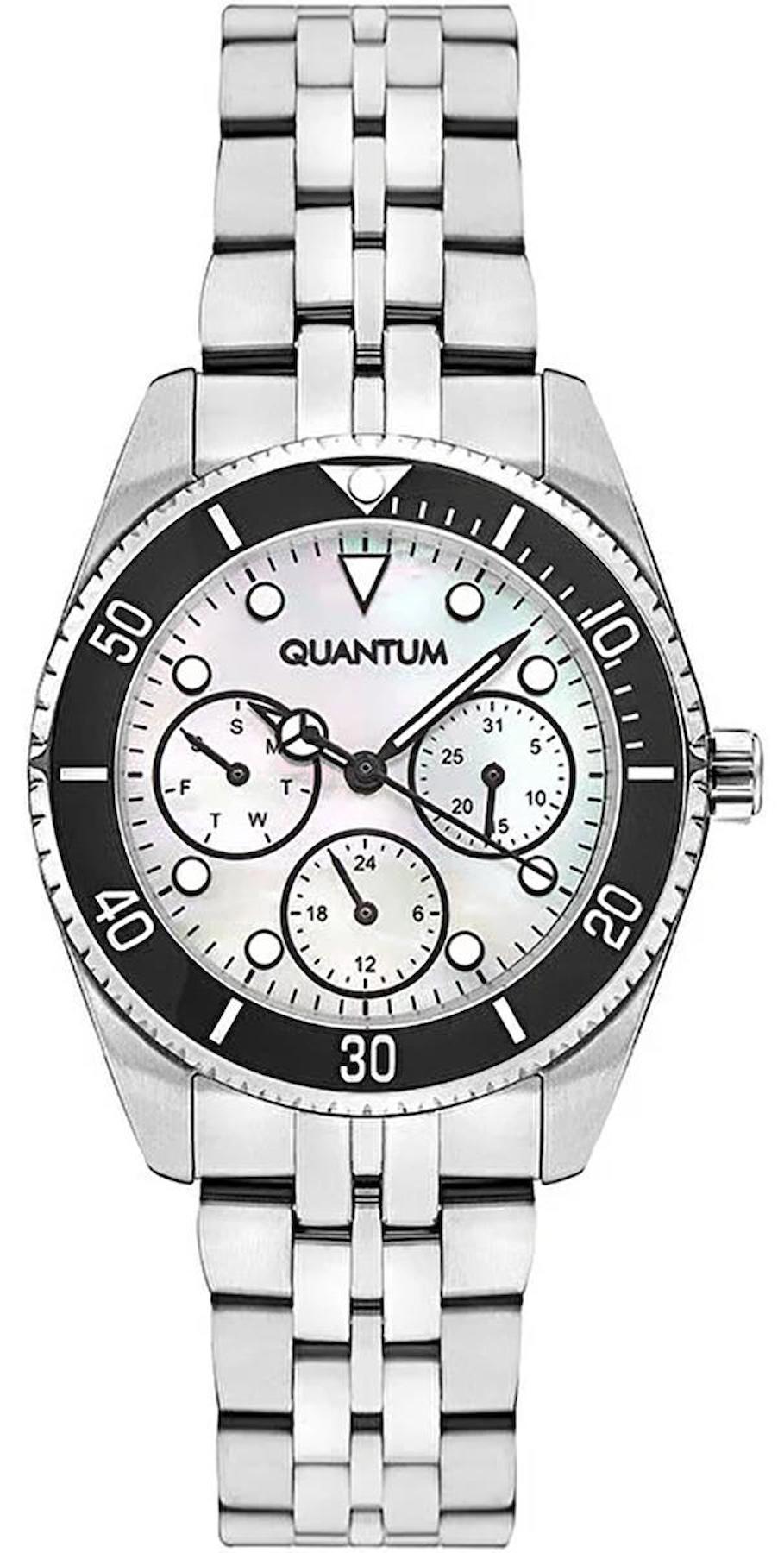 Quantum IML1101.320 Takvimli 37 mm Gri Çelik Kordon Analog Kadın Kol Saati