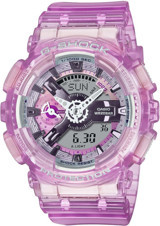 Casio G-Shock Gma-S110vw-4Adr Takvimli 45 mm Mor Çelik Kordon Analog Kadın Kol Saati