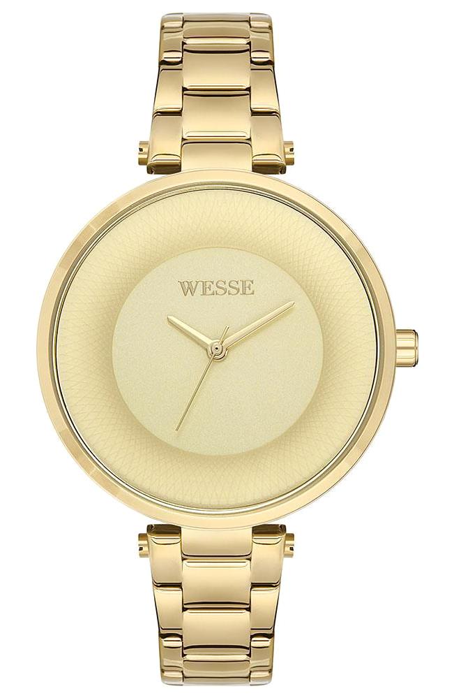 Wesse WWL109302 36 mm Altın Çelik Kordon Analog Kadın Kol Saati