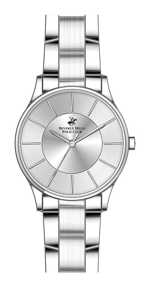 Beverly Hills Polo Club BP3286X.330 35 mm Gri Çelik Kordon Analog Kadın Kol Saati