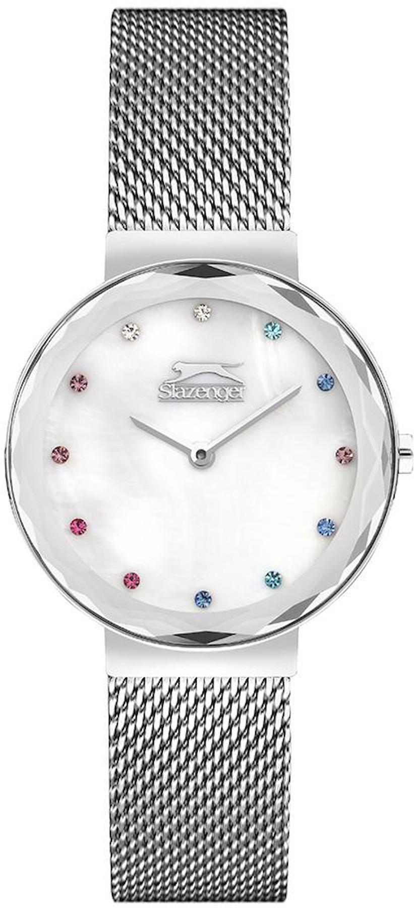 Slazenger SL.09.2296.3.01 35 mm Gri Çelik Kordon Analog Kadın Kol Saati