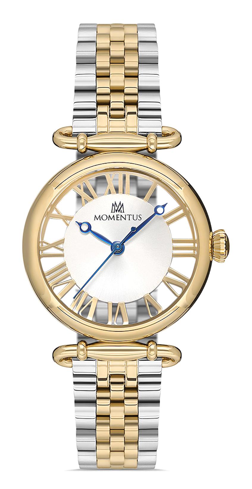 Momentus CW280S-02TG 34 mm Altın-Gri Çelik Kordon Analog Kadın Kol Saati