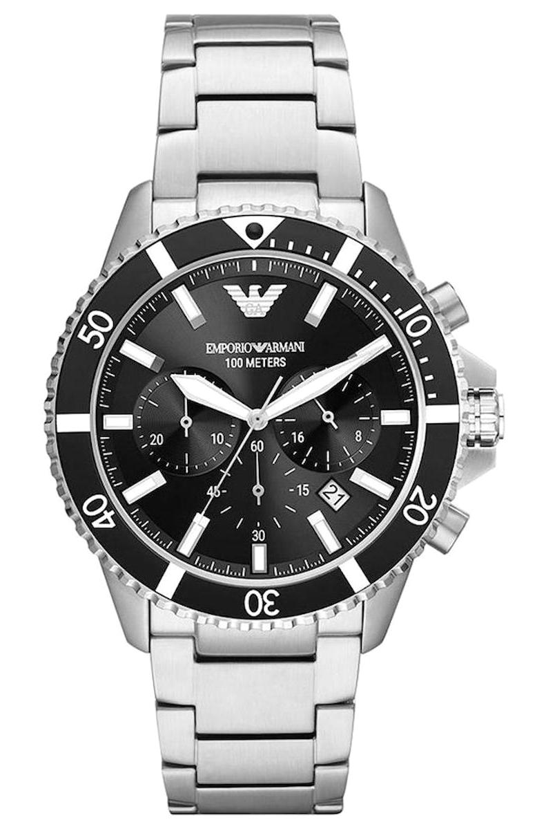Emporio Armani AR11360 Takvimli 43 mm Gri Çelik Kordon Analog Kadın Kol Saati