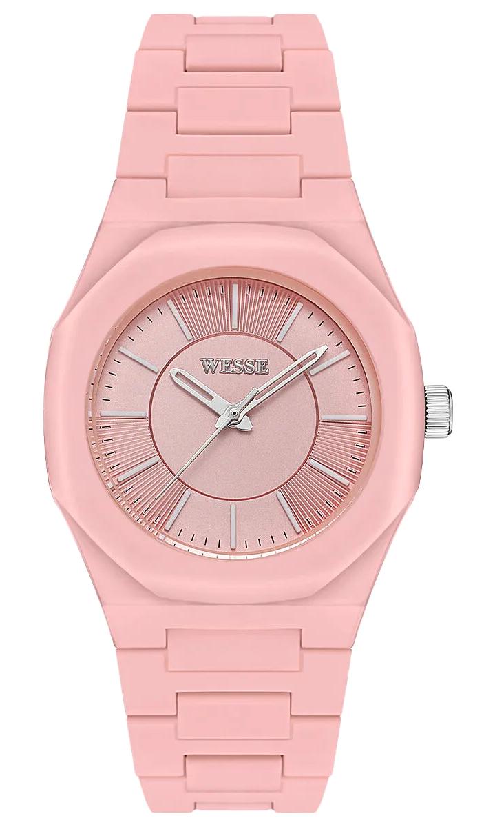 Wesse WWL111704 36 mm Pembe Silikon Kordon Analog Kadın Kol Saati
