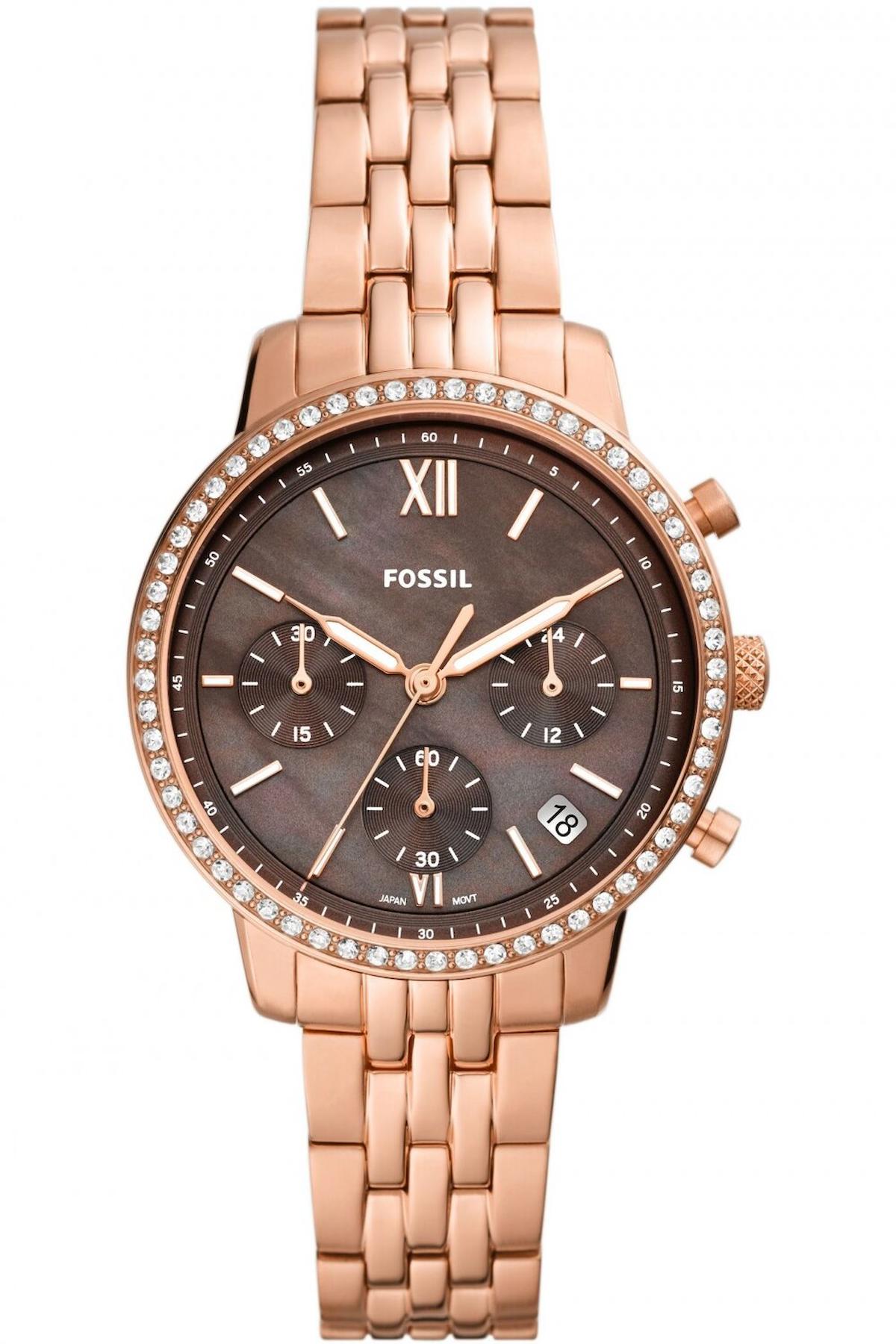 Fossil ES5218 35 mm Rose Gold Çelik Kordon Analog Kadın Kol Saati