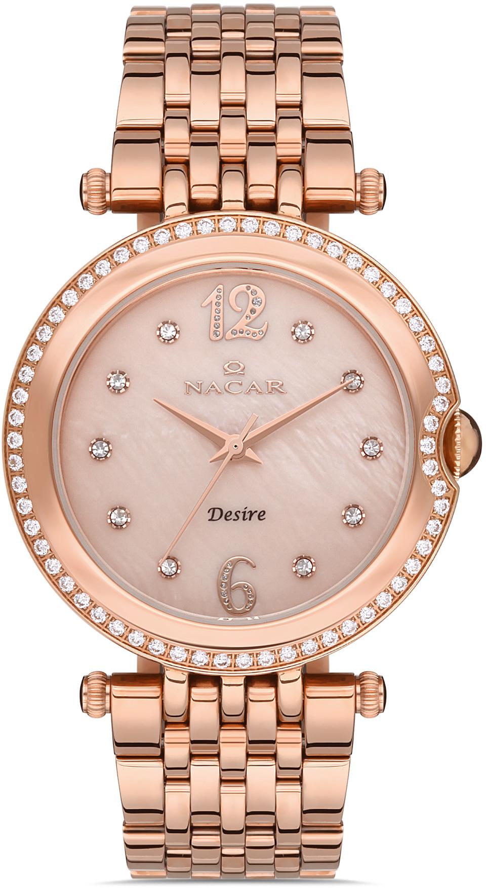 Nacar 33-390263-RPMS 36 mm Rose Gold Çelik Kordon Analog Kadın Kol Saati
