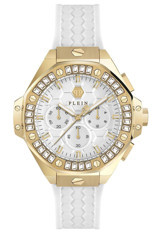 Philipp Plein PWPSA0624 Takvimli 42 mm Beyaz Silikon Kordon Analog Kadın Kol Saati