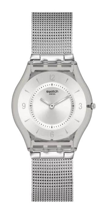Swatch SS08M100M 36 mm Gri Çelik Kordon Analog Kadın Kol Saati