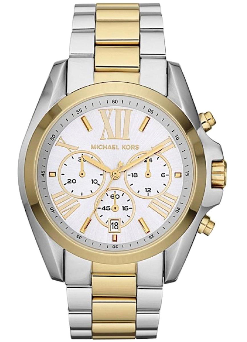 Michael Kors MK5627 Takvimli 43 mm Altın-Gri Çelik Kordon Analog Kadın Kol Saati