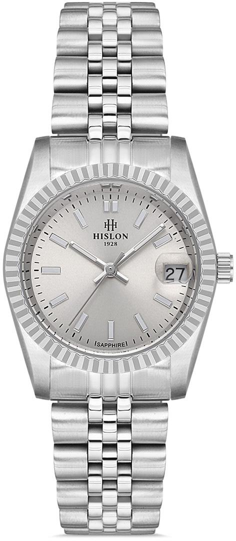 Hislon QL124S-05SS 36-40 mm Gri Çelik Kordon Analog Kadın Kol Saati