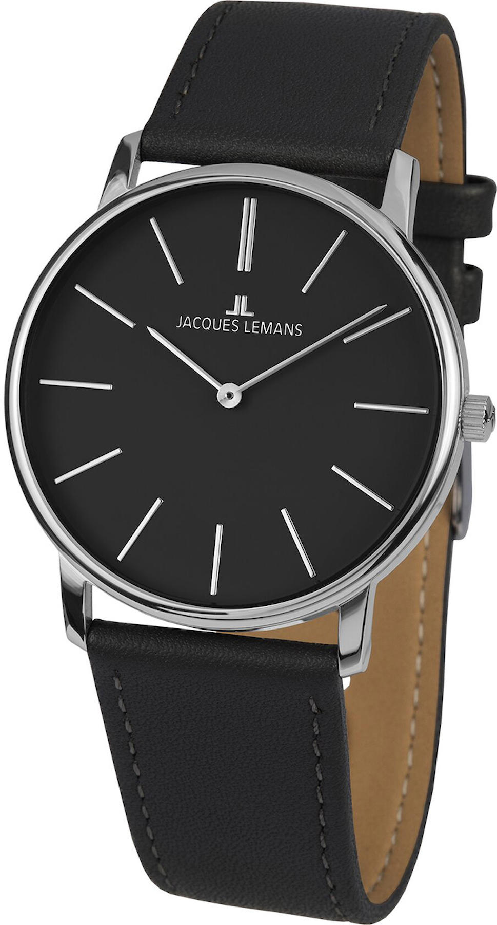 Jacques Lemans 1-2004A 33 mm Siyah Deri Kordon Analog Kadın Kol Saati