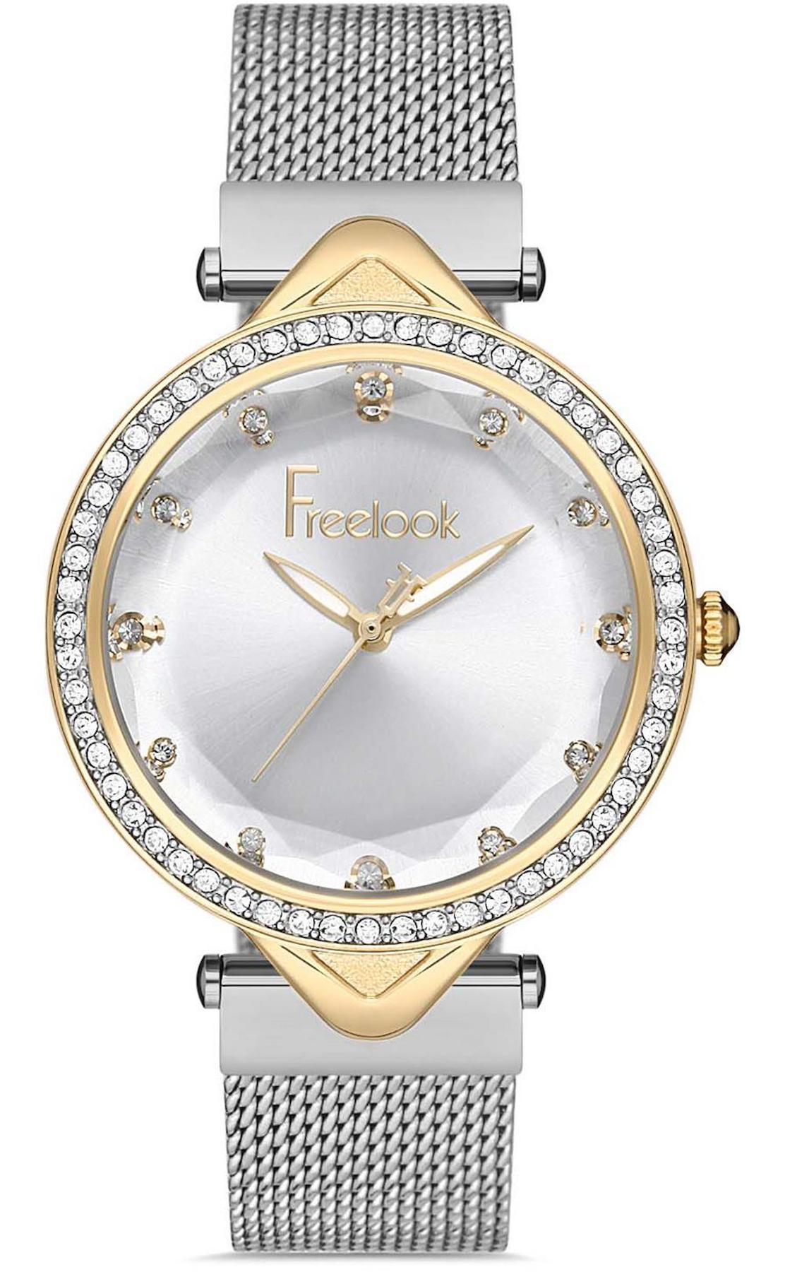 Freelook FL.1.10212.5 33 mm Gri Çelik Kordon Analog Kadın Kol Saati