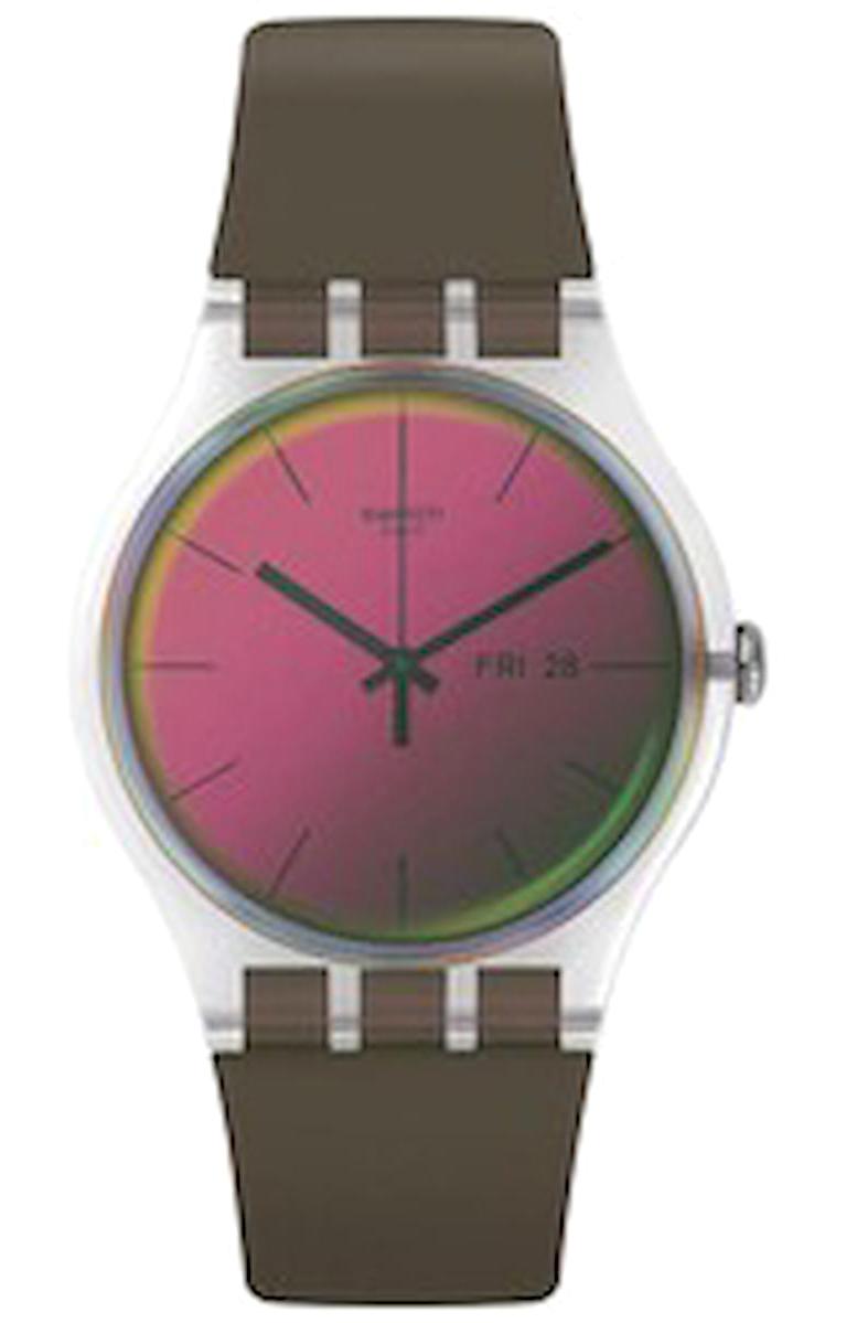 Swatch SUOK714 Takvimli 41 mm Siyah Çelik Kordon Analog Kadın Kol Saati