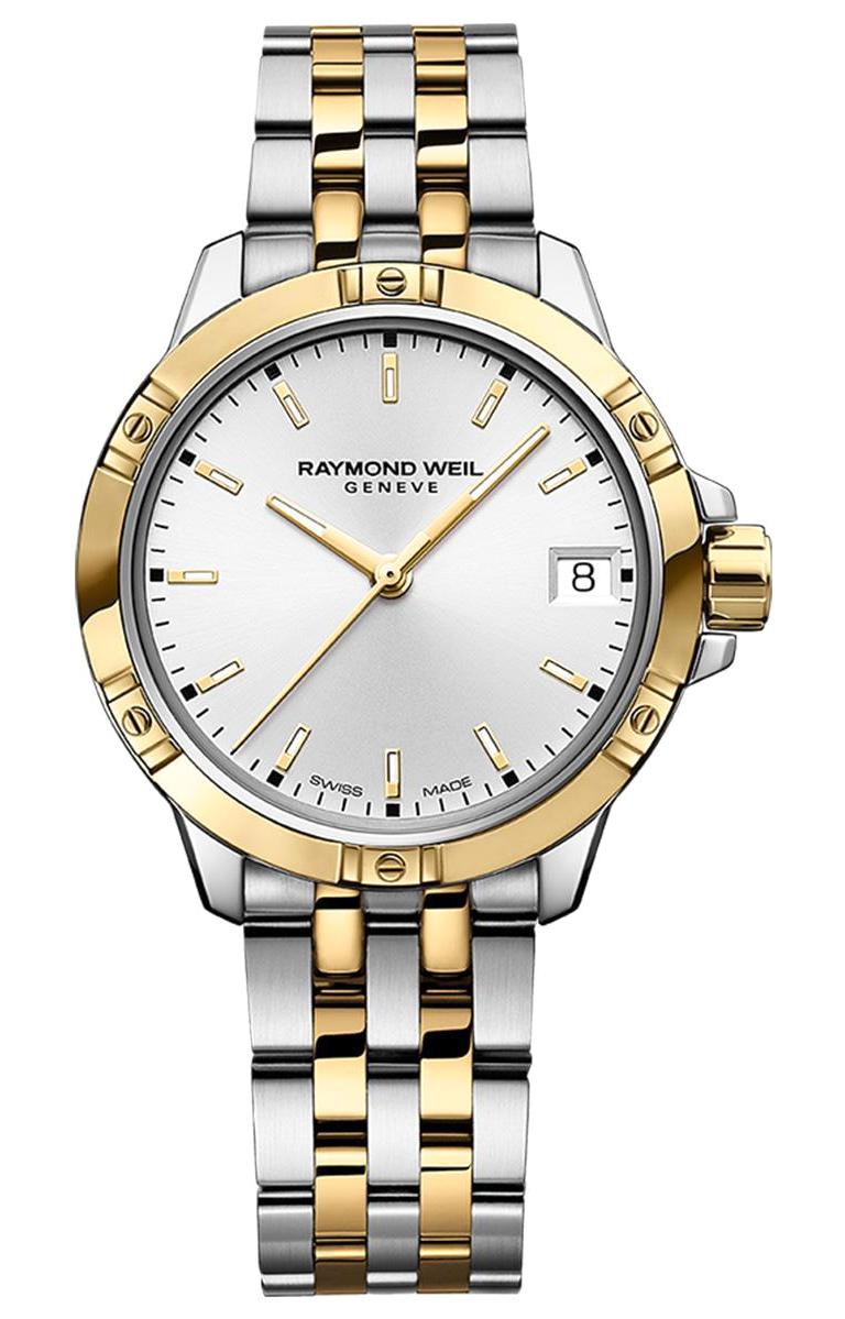 Raymond Weil RW5960STP30041 Takvimli 30 mm Altın-Gri Çelik Kordon Analog Kadın Kol Saati