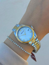 Ferrucci FRC.FT.1.123 35 mm Altın-Gri Çelik Kordon Analog Kadın Kol Saati