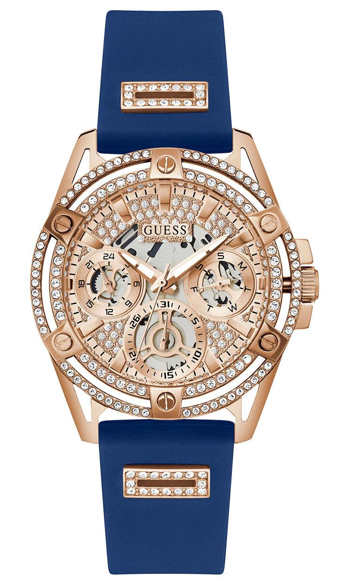 Guess GUGW0536L5 Takvimli 40 mm Mavi Silikon Kordon Analog Kadın Kol Saati